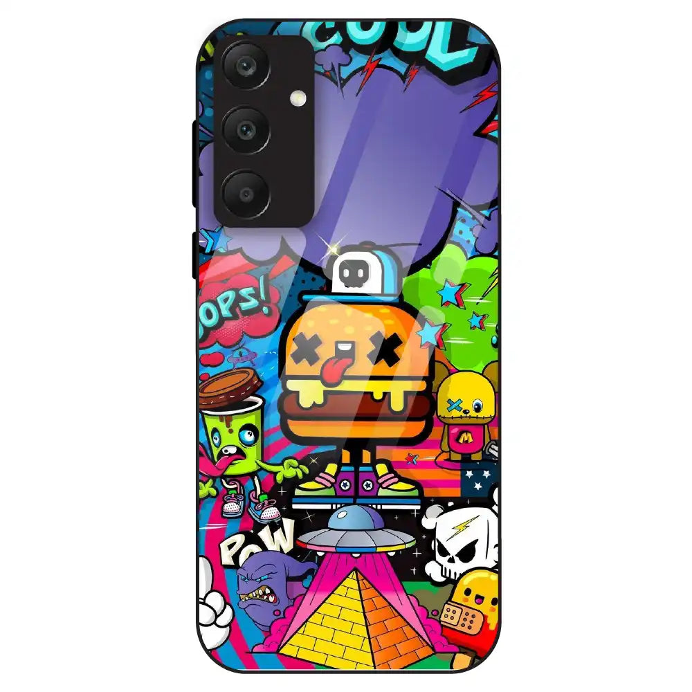 Colorful Graffiti Cartoon - Glass Case For Samsung Galaxy A25