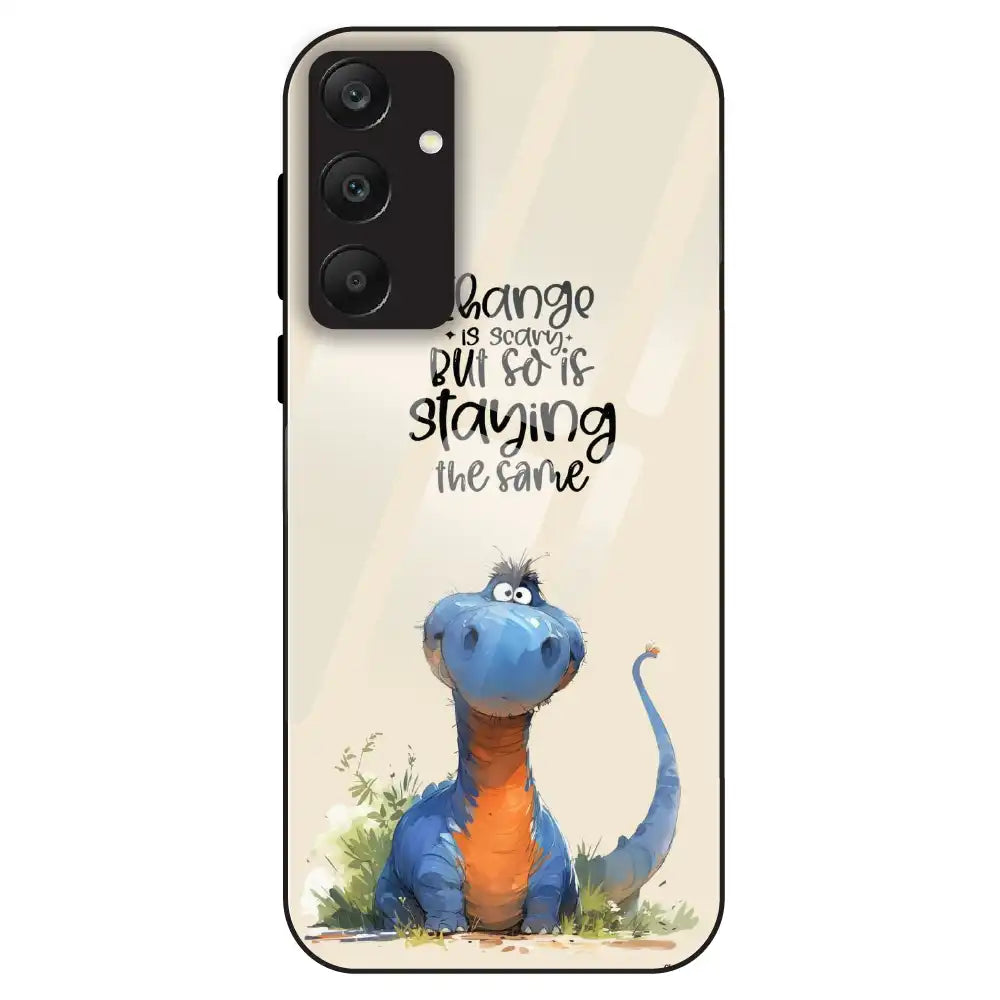 Cute Dinosaur Quote - Glass Case For Samsung Galaxy A25