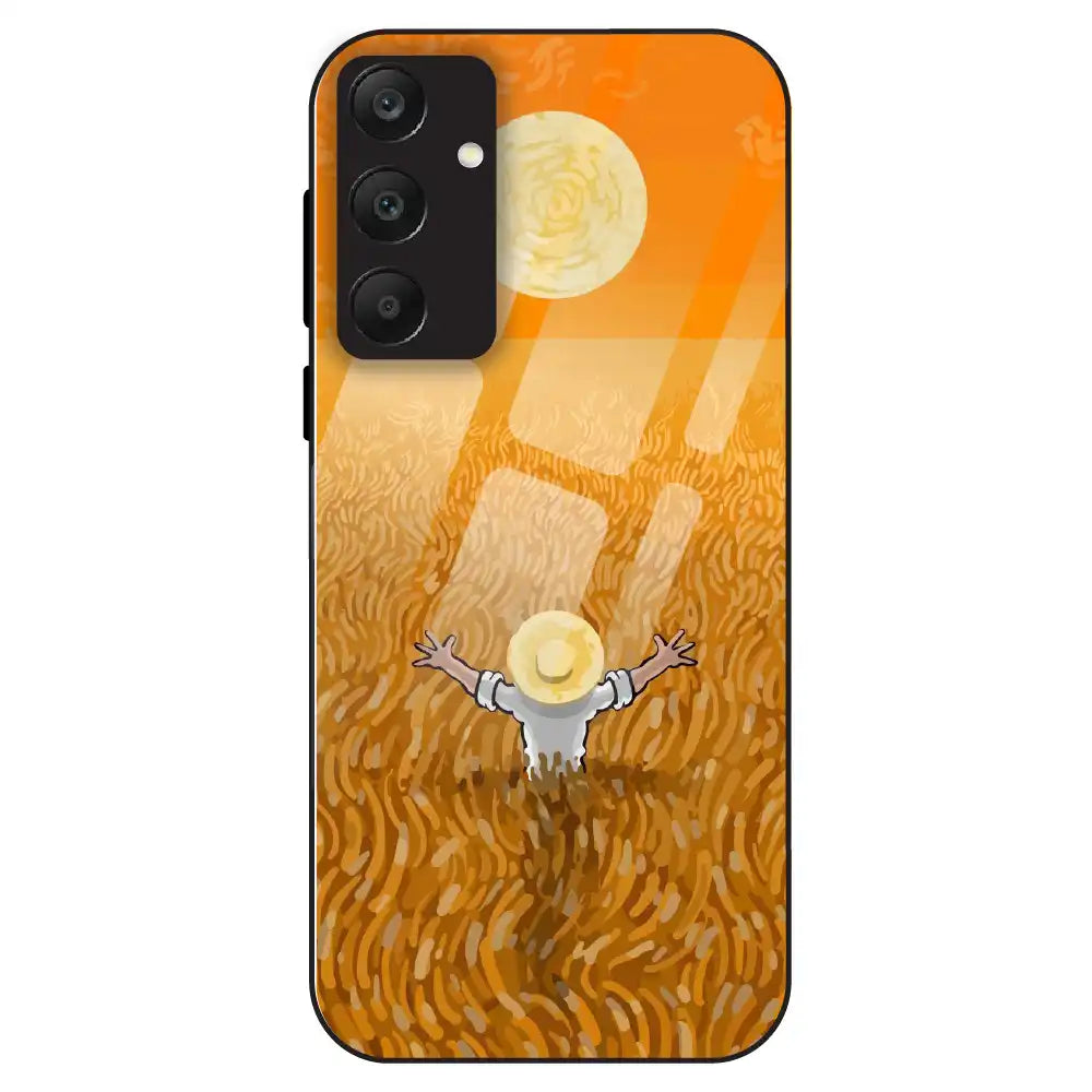 Golden Field Serenity - Glass Case For Samsung Galaxy A25