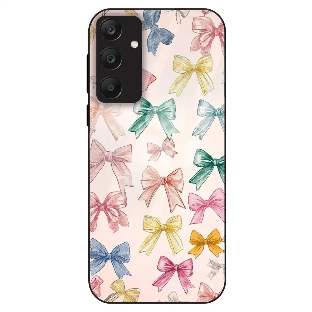 Pastel Bow Pattern - Glass Case For Samsung Galaxy A25