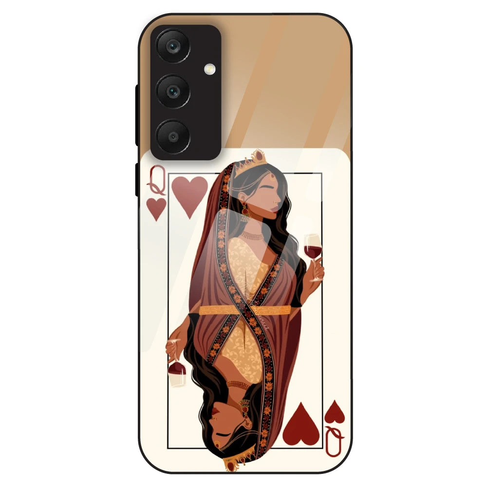 Queen of Hearts Design - Glass Case For Samsung Galaxy A25