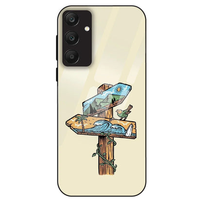 Nature Postbox Art Aesthetic - Glass Case For Samsung Galaxy A25