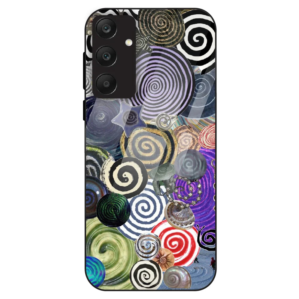 Abstract Spiral Vibe - Glass Case For Samsung Galaxy A25