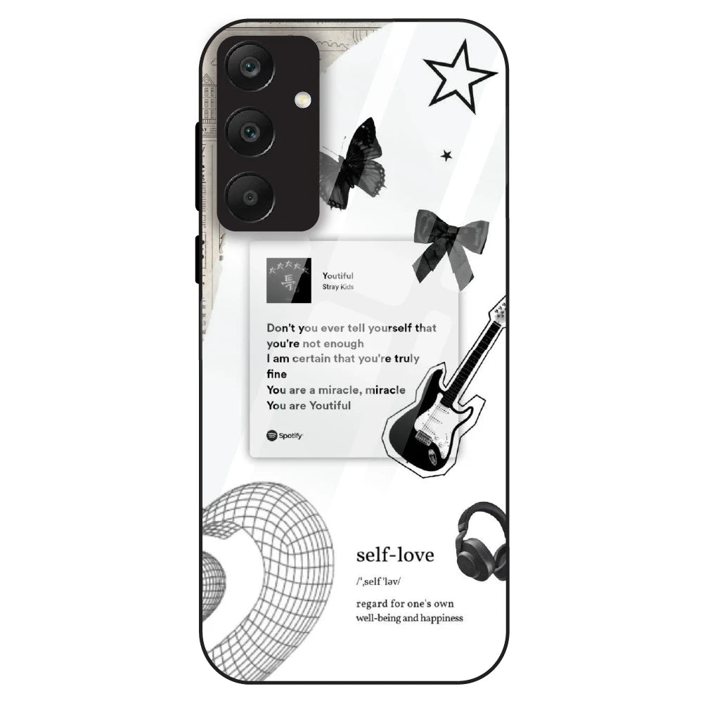 Monochrome Self-Love - Glass Case For Samsung Galaxy A25