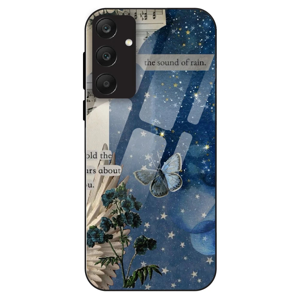 Midnight Butterfly Aesthetic - Glass Case For Samsung Galaxy A25