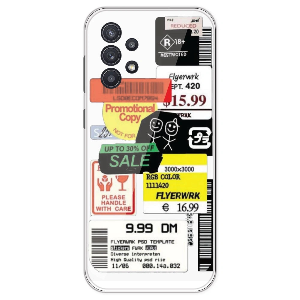 Sales - Clear Printed Silicone Case For Samsung Galaxy A32