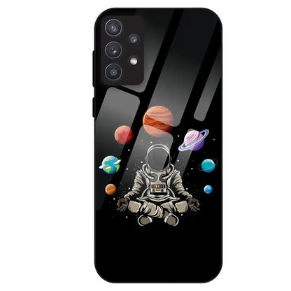 Astronaut Space Vibe - Glass Case For Samsung Galaxy A32