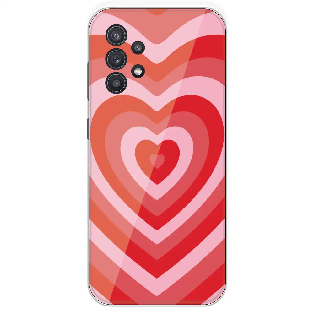 Red Hearts - Printed Silicone Case For Samsung Galaxy A32