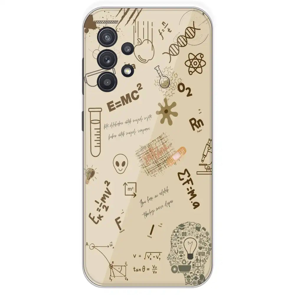 Physics Collage - Printed Silicone Case For Samsung Galaxy A32