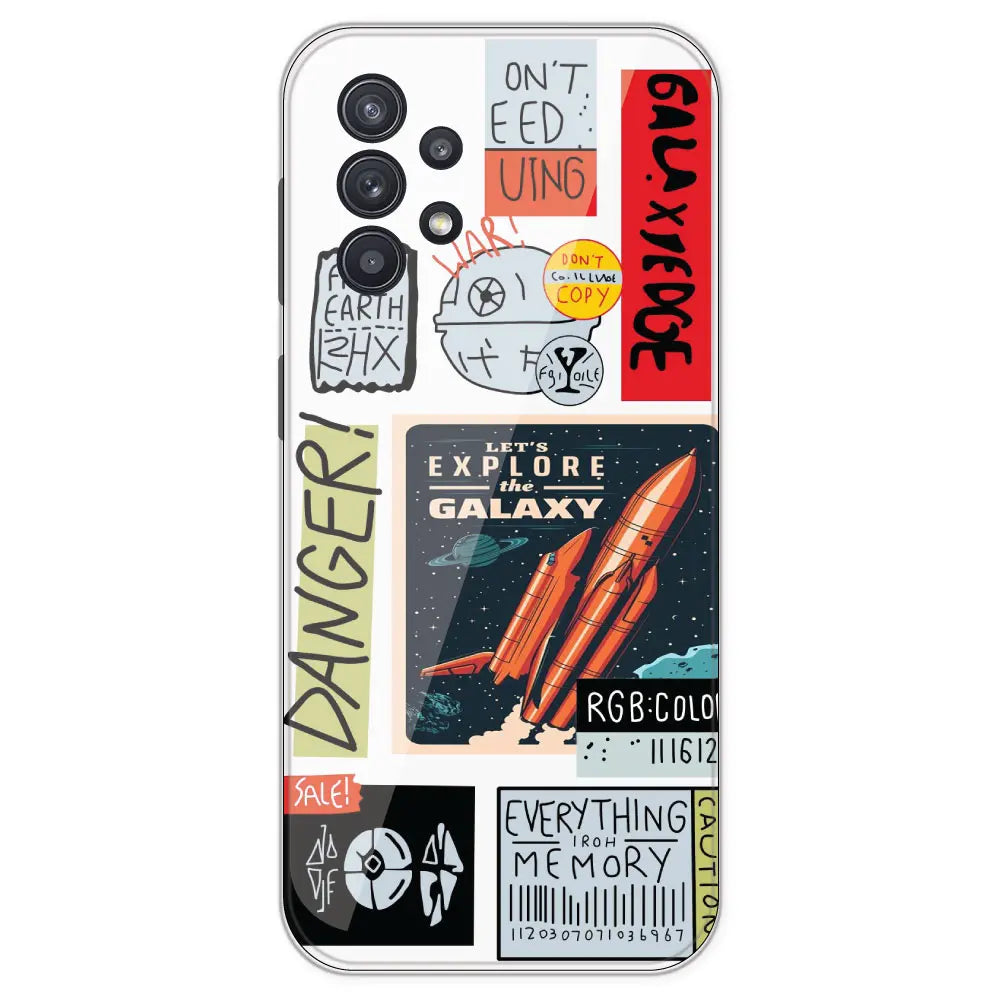 Galaxy - Clear Printed Silicone Case For Samsung Galaxy A32