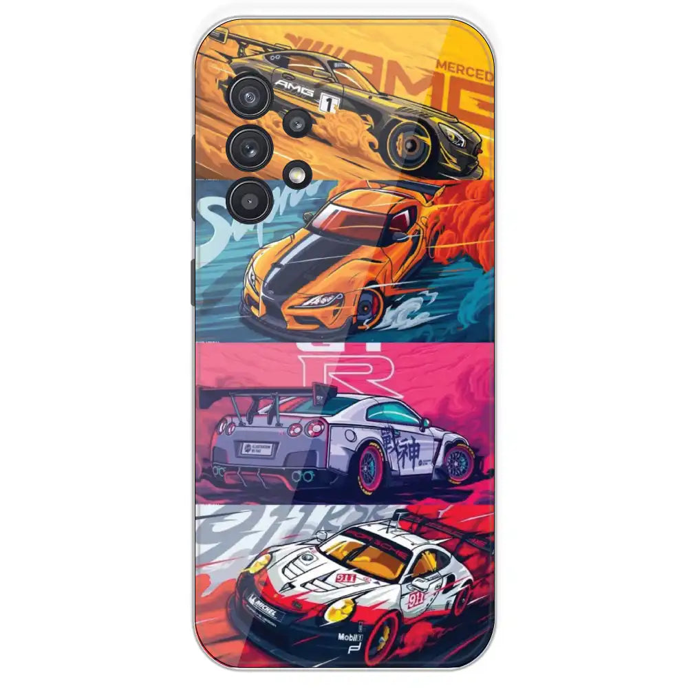 Sports Cars - Printed Silicone Case For Samsung Galaxy A32