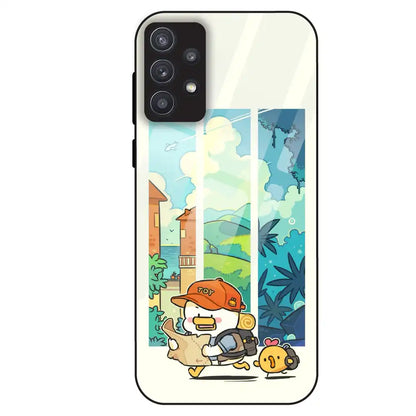 Cute Duck Adventure - Glass Case For Samsung Galaxy A32