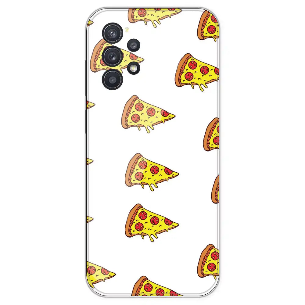 Pizza - Clear Printed Silicone Case For Samsung Galaxy A32