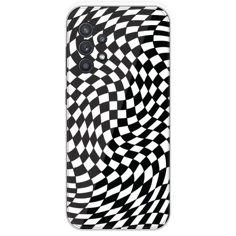 Checks - Printed Silicone Case For Samsung Galaxy A32