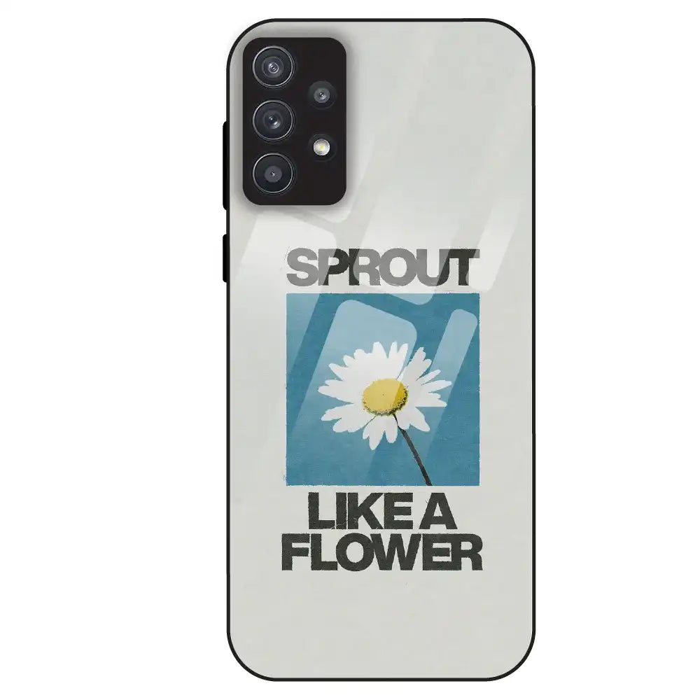 Minimal Daisy Flower - Glass Case For Samsung Galaxy A32