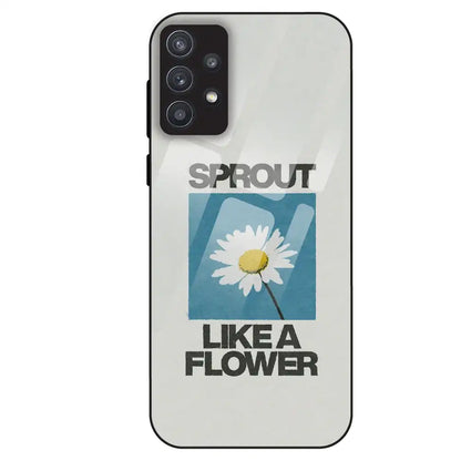 Minimal Daisy Flower - Glass Case For Samsung Galaxy A32