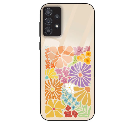 Colorful Floral - Glass Case For Samsung Galaxy A32