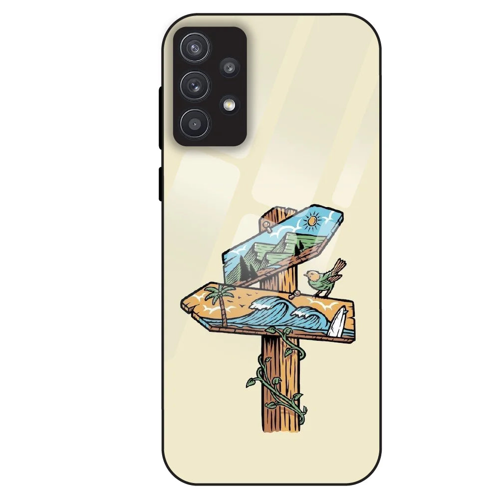 Nature Postbox Art Aesthetic - Glass Case For Samsung Galaxy A32
