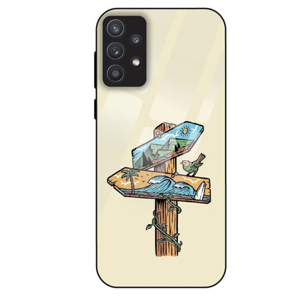 Nature Postbox Art Aesthetic - Glass Case For Samsung Galaxy A32