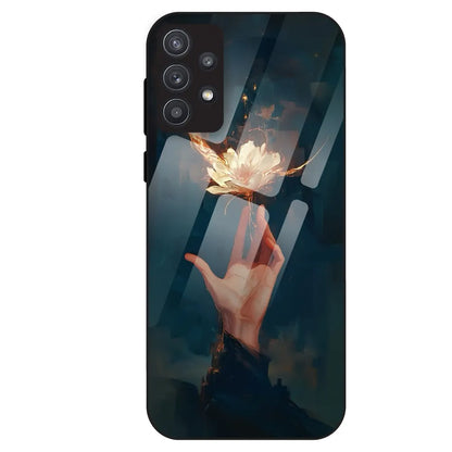 Mystic Hand & Bloom - Glass Case For Samsung Galaxy A32