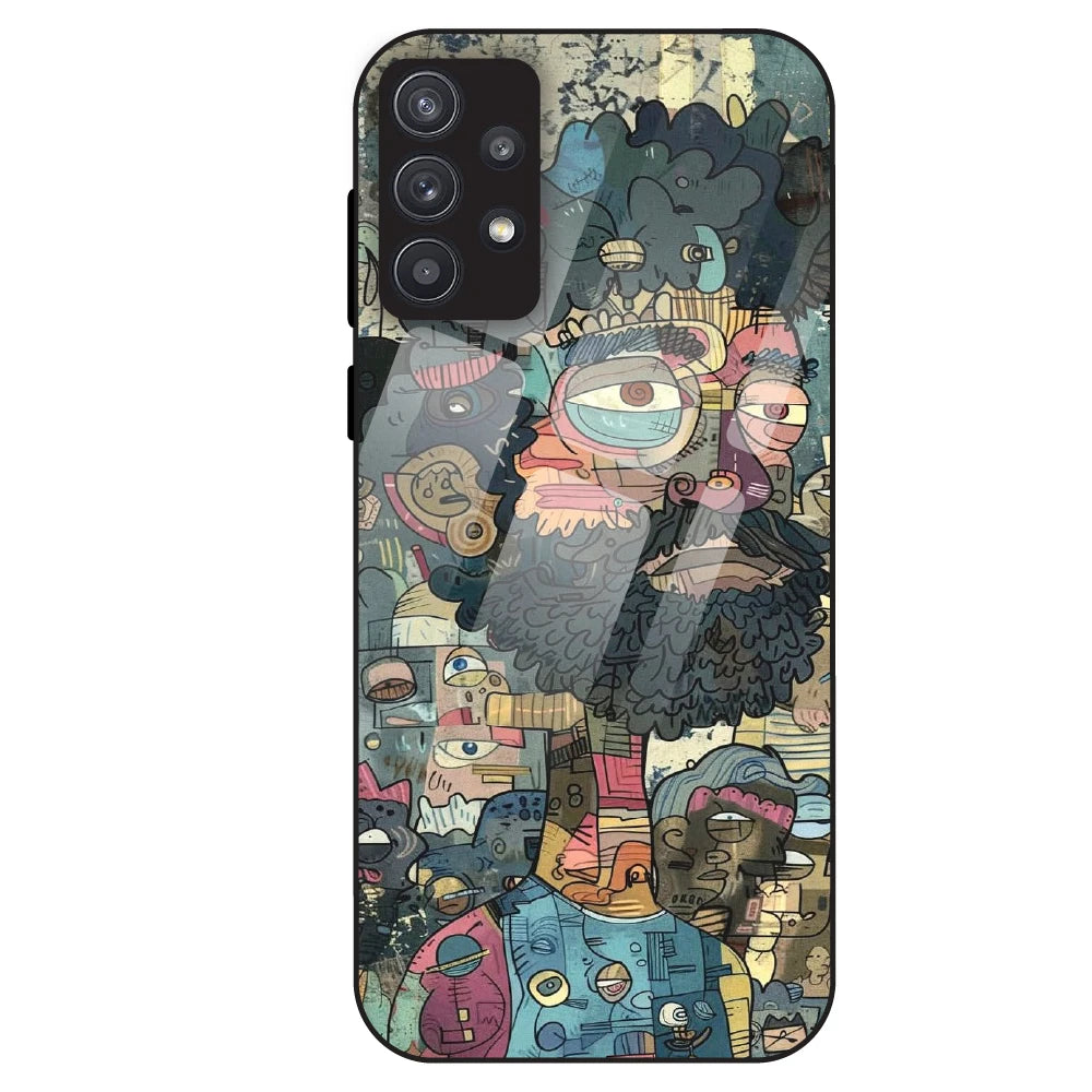 Urban Doodle Art - Glass Case For Samsung Galaxy A32