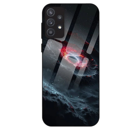 Cosmic Black Hole - Glass Case For Samsung Galaxy A32