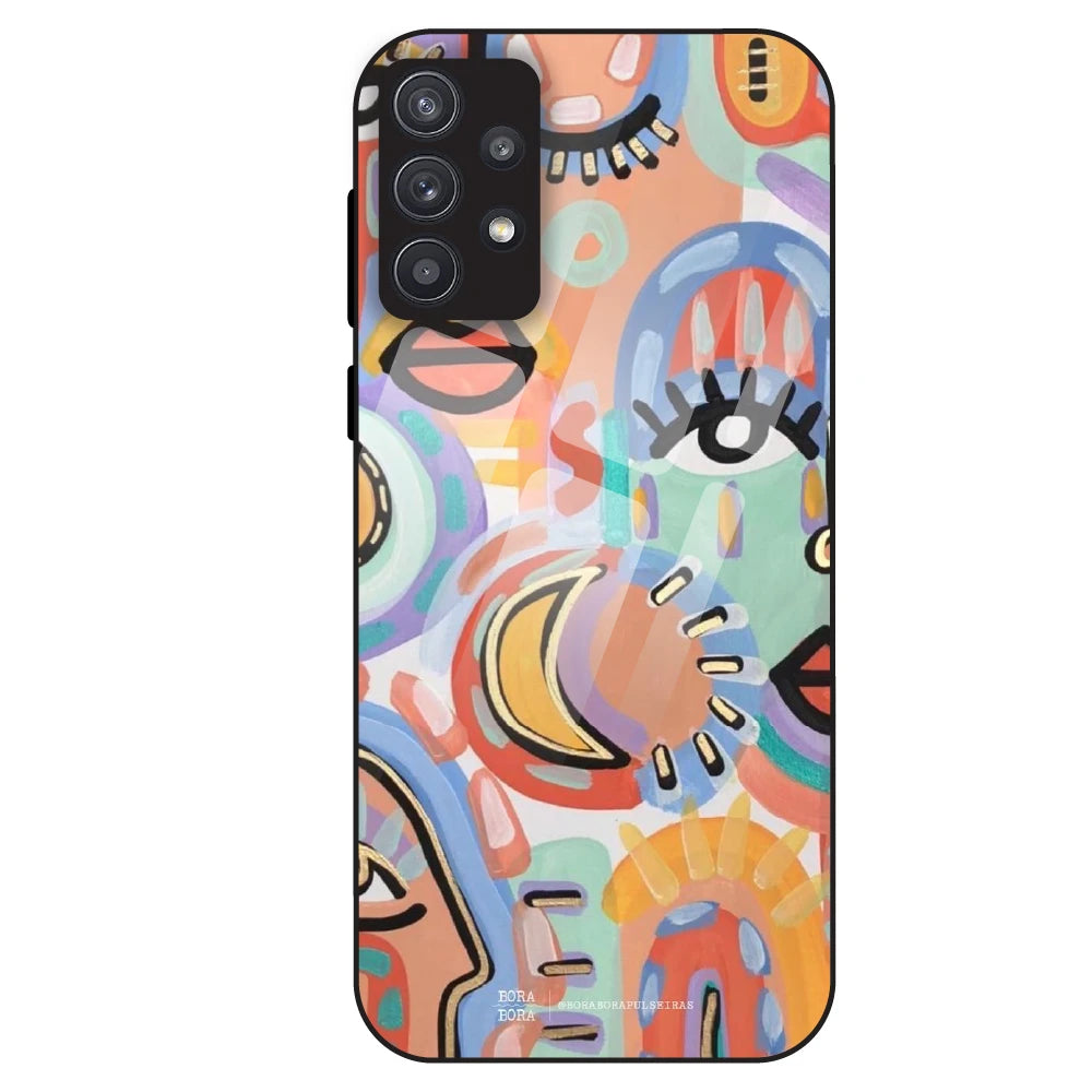 Abstract Pop Art - Glass Case For Samsung Galaxy A32