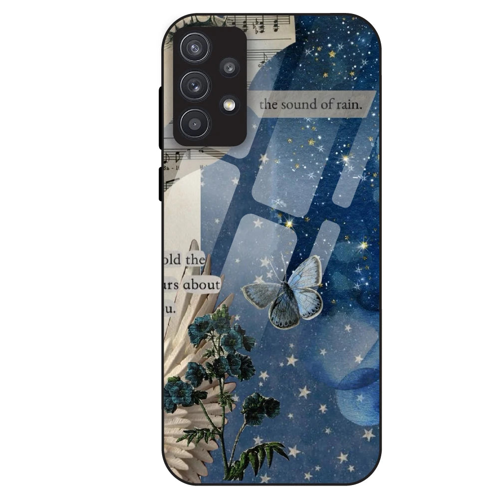 Midnight Butterfly Aesthetic - Glass Case For Samsung Galaxy A32