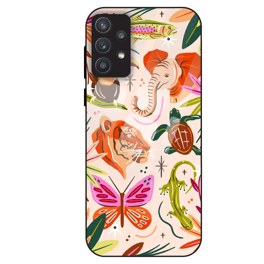 Wild Jungle Creatures - Glass Case For Samsung Galaxy A32