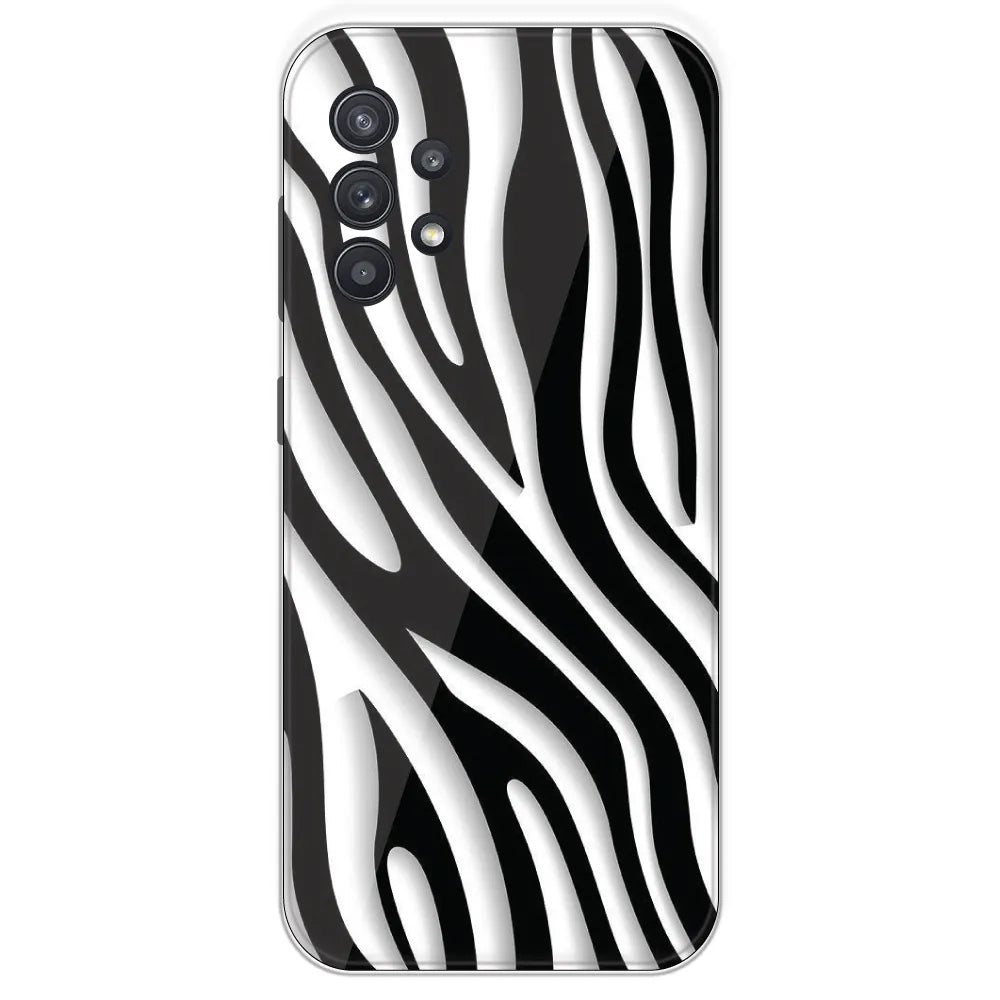 Zebra Print - Printed Silicone Case For Samsung Galaxy A32