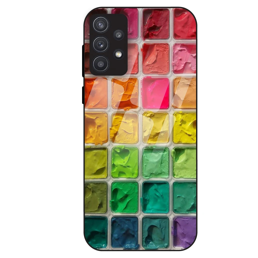 Color Palette Grid Aesthetic - Glass Case For Samsung Galaxy A32