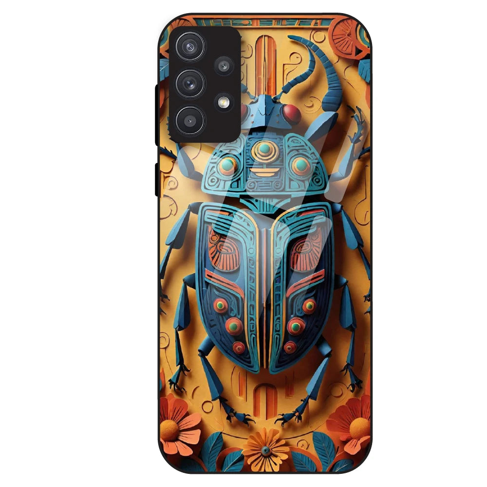 Royal Scarab Art - Glass Case For Samsung Galaxy A32