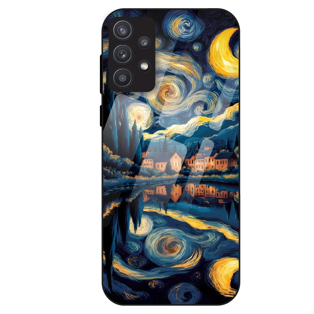 Starry Night Dreamscape - Glass Case For Samsung Galaxy A32