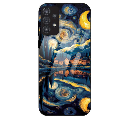 Starry Night Dreamscape - Glass Case For Samsung Galaxy A32