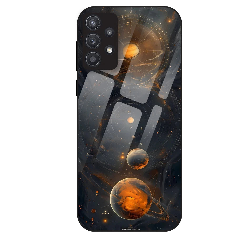 Cosmic Orbit Aesthetic - Glass Case For Samsung Galaxy A32