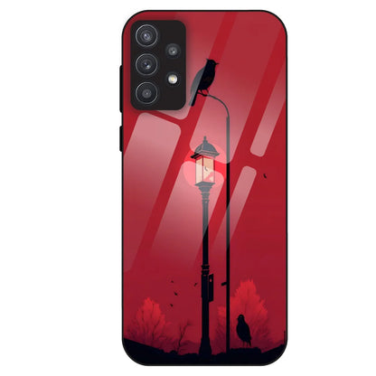 Red Street Lamp - Glass Case For Samsung Galaxy A32