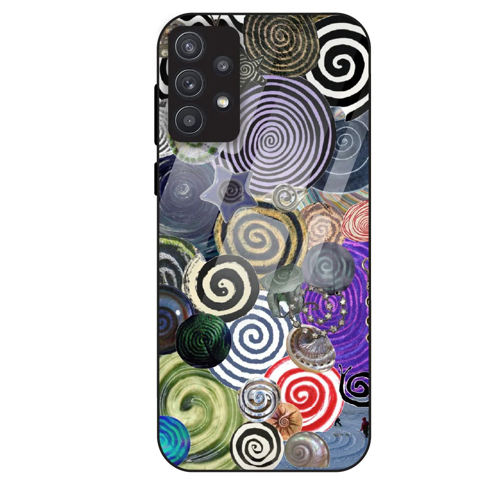 Abstract Spiral Vibe - Glass Case For Samsung Galaxy A32