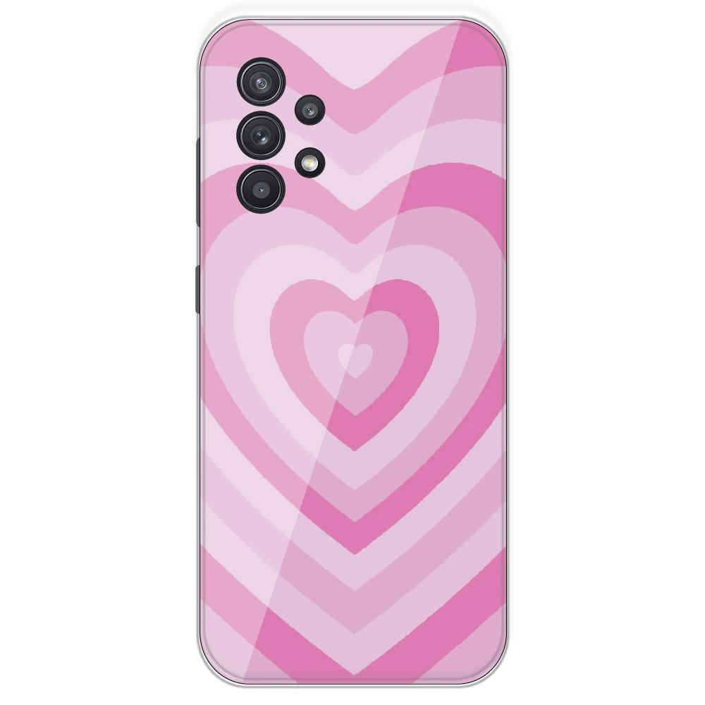 Pink Hearts - Printed Silicone Case For Samsung Galaxy A32