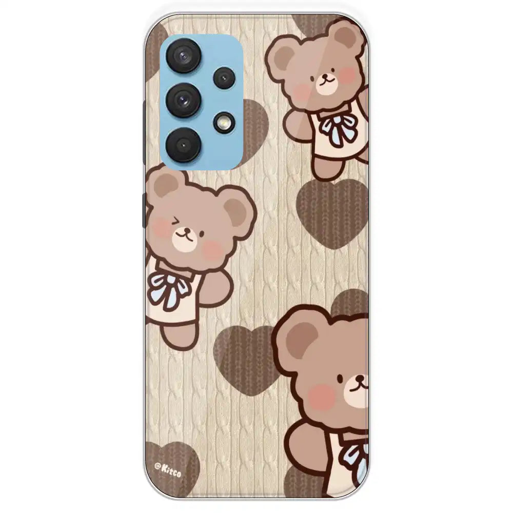 Teddy Heart - Printed Silicone Case For Samsung Galaxy A33