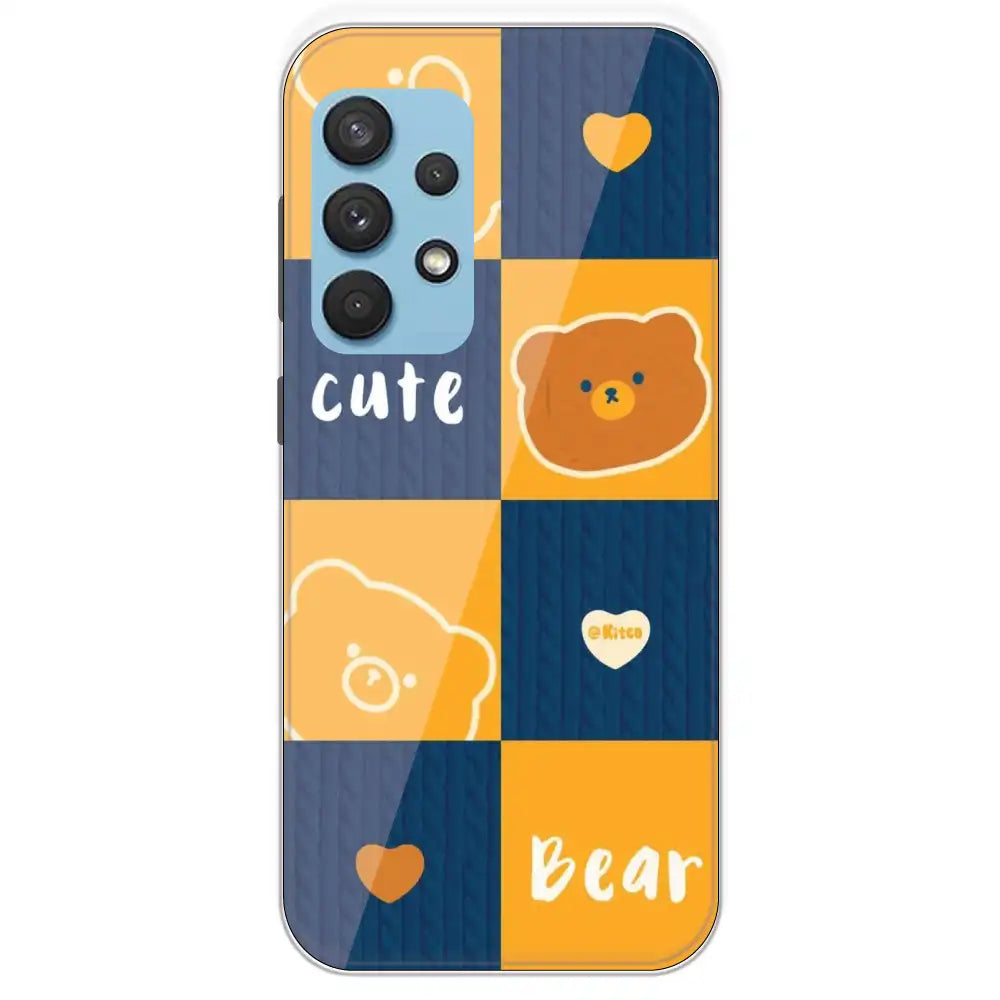 Cute Bear Collage - Printed Silicone Case For Samsung Galaxy A33