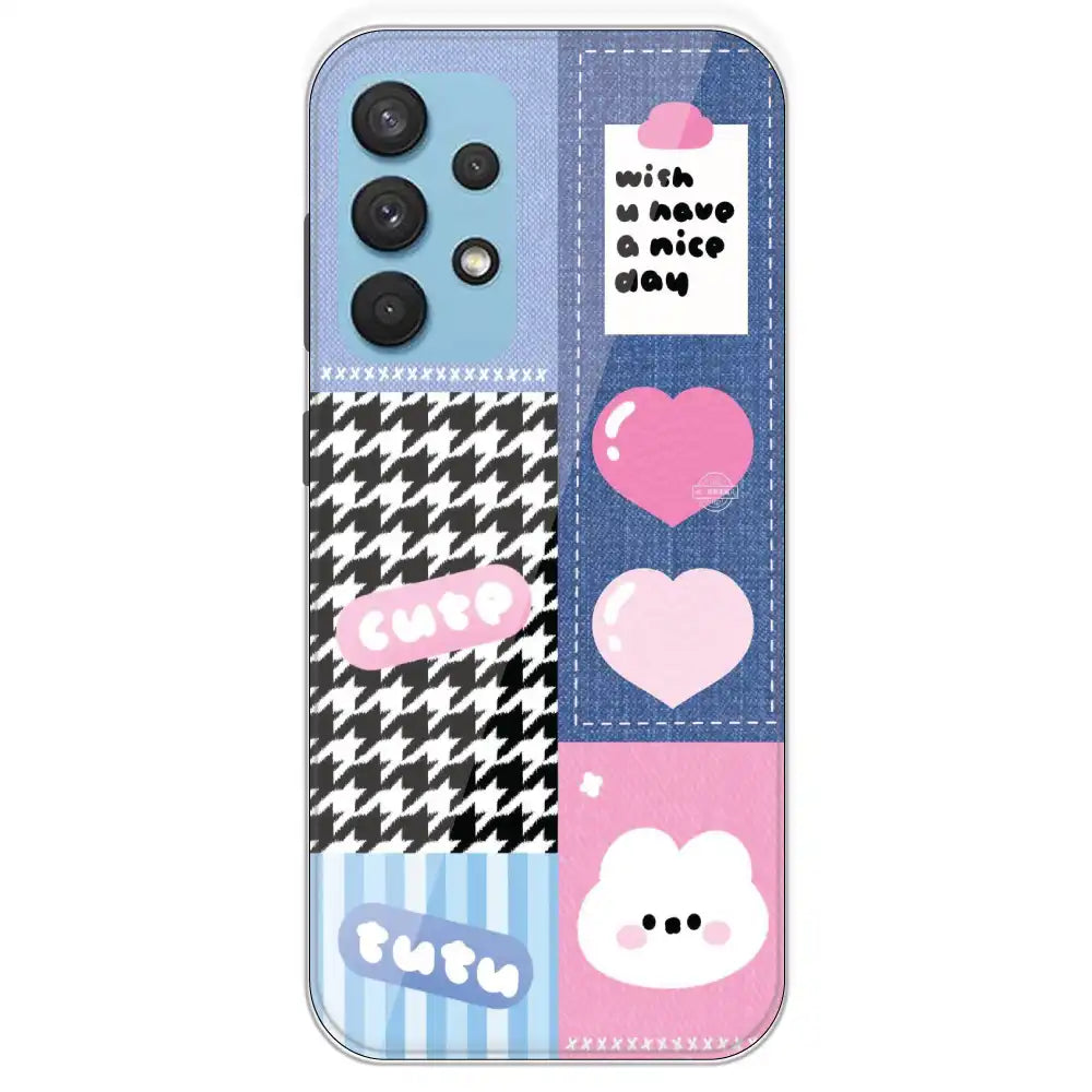 Cute Pink Bear Collage - Printed Silicone Case For Samsung Galaxy A33