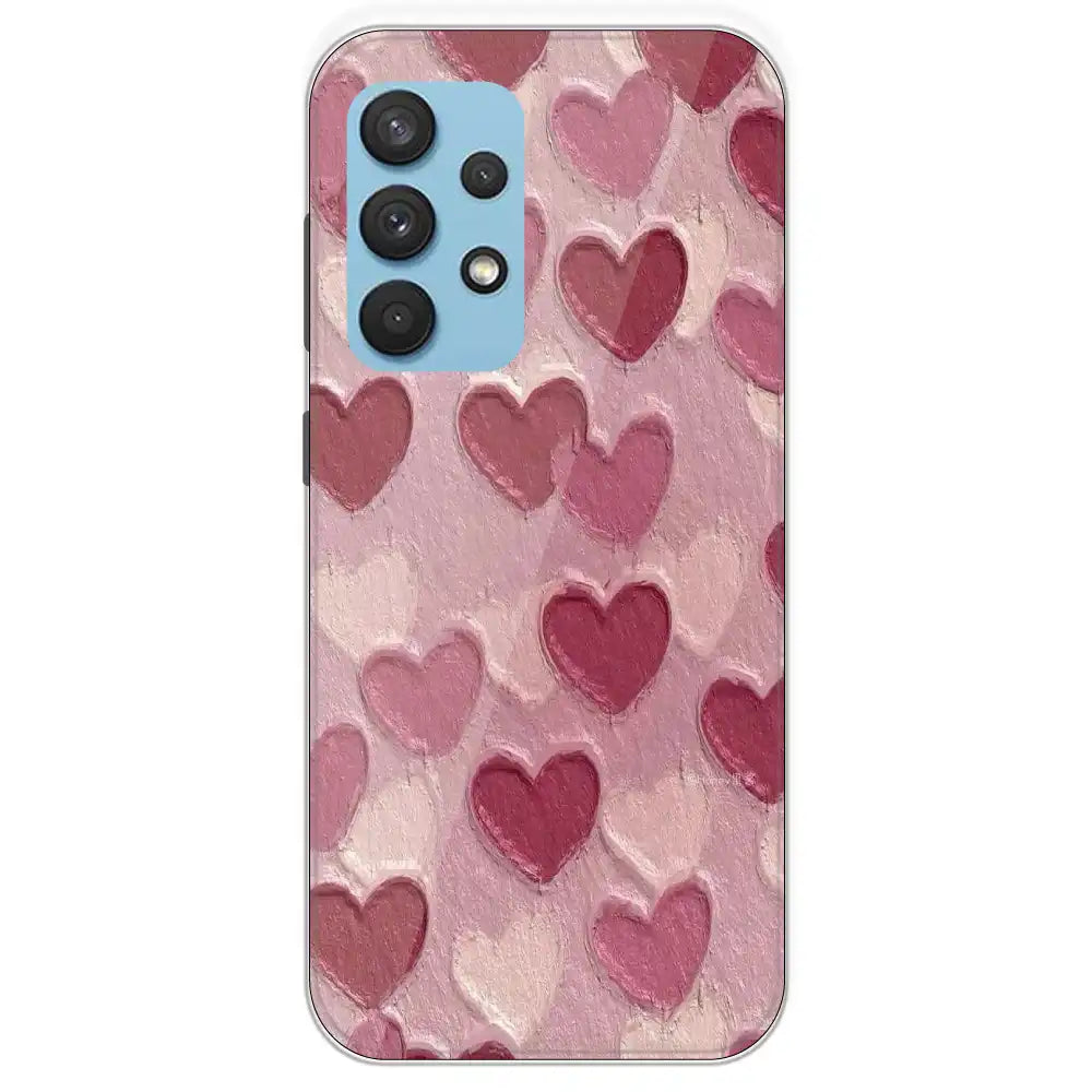Pastel Hearts Love - Printed Silicone Case For Samsung Galaxy A33