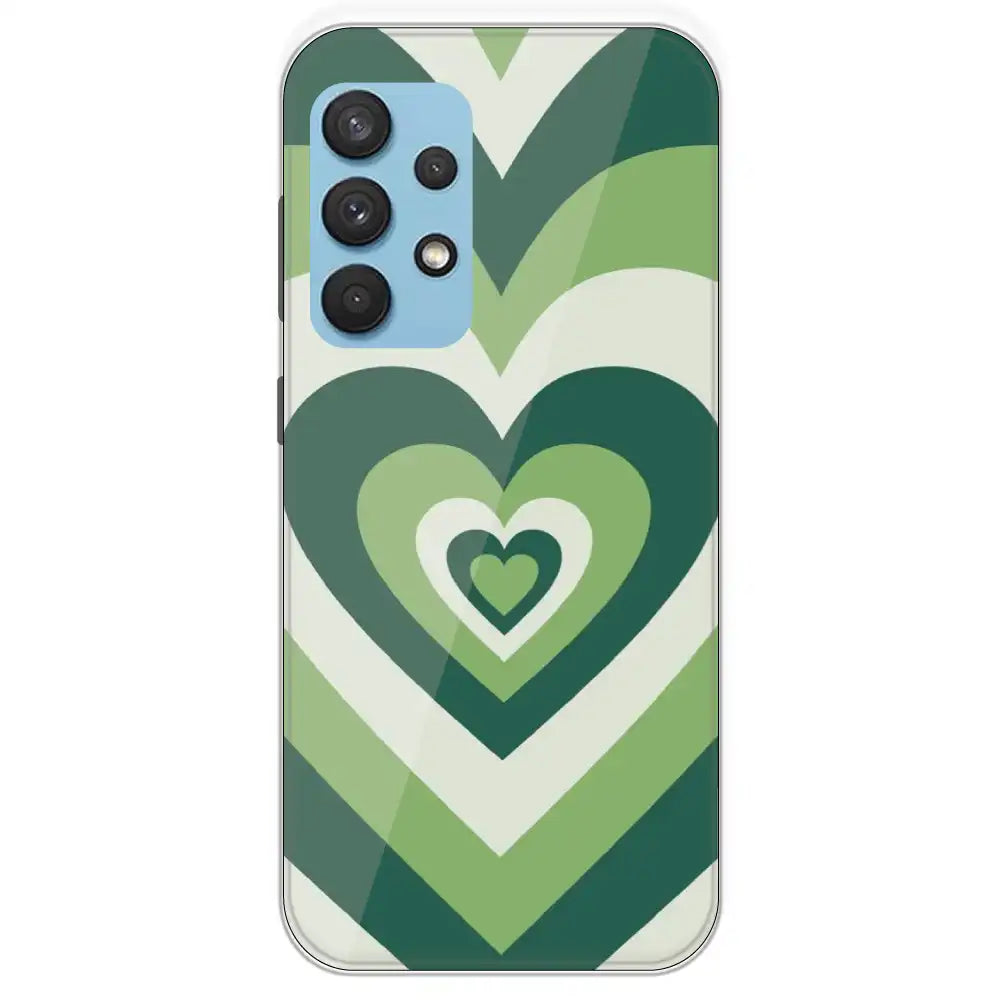 Dark Green Hearts - Printed Silicone Case For Samsung Galaxy A33