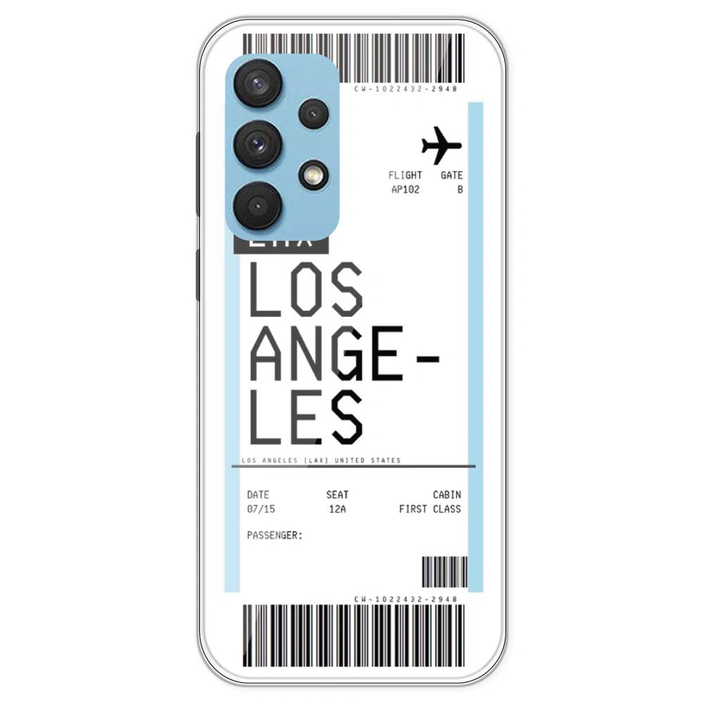 Los Angeles Ticket - Clear Printed Silicone Case For Samsung Galaxy A33
