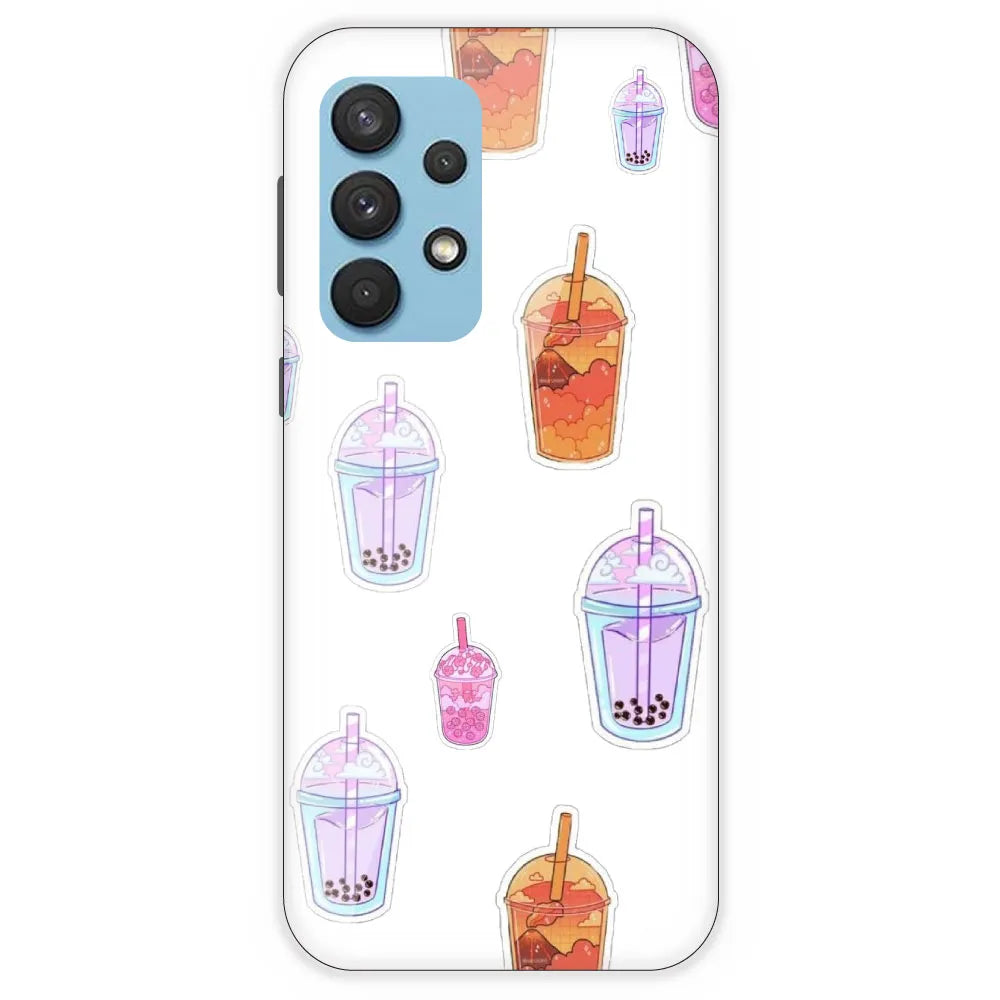 Bubble Tea - Clear Printed Silicone Case For Samsung Galaxy A33