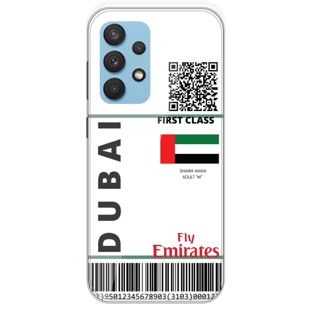 Dubai Ticket - Clear Printed Silicone Case For Samsung Galaxy A33