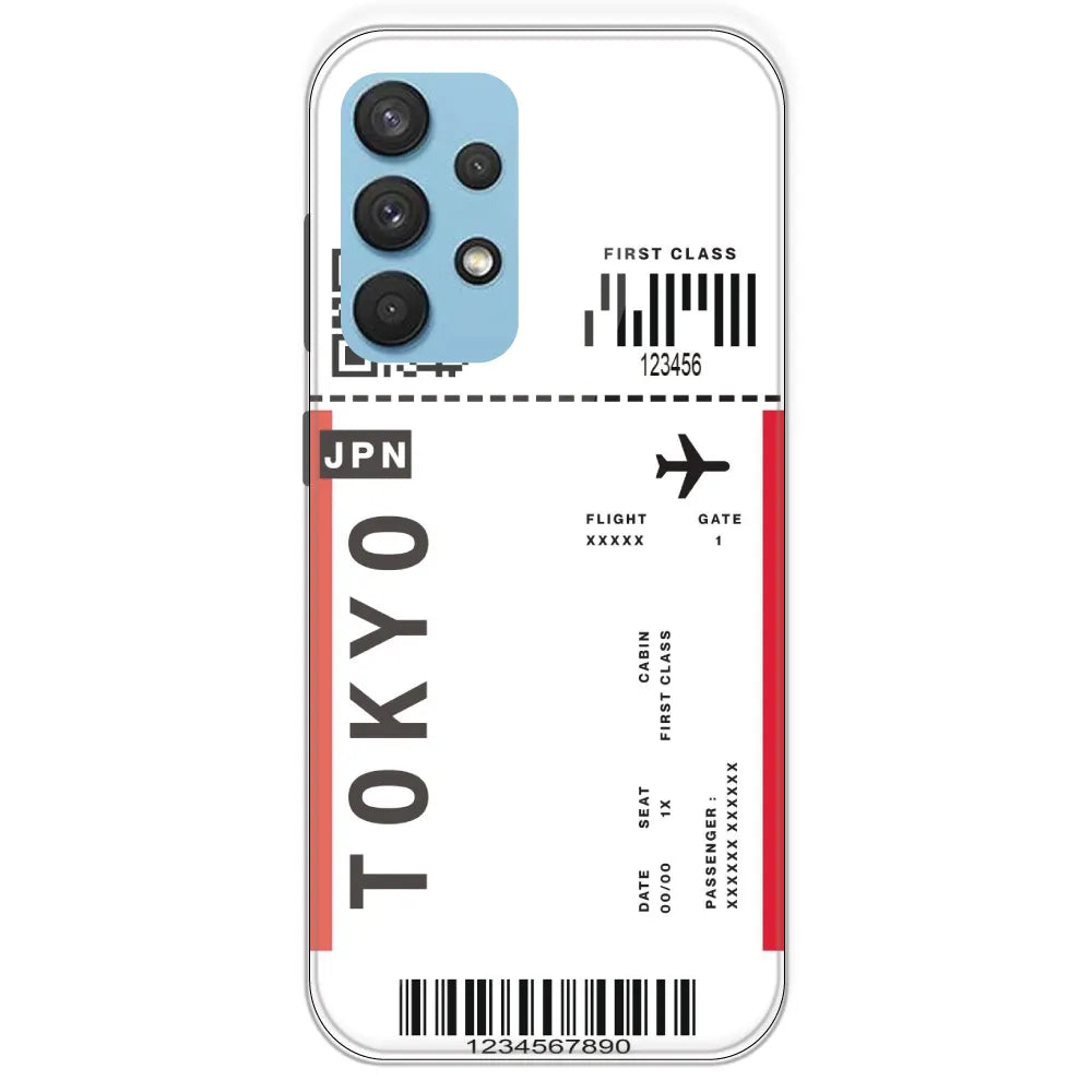 Tokyo Ticket - Clear Printed Silicone Case For Samsung Galaxy A33