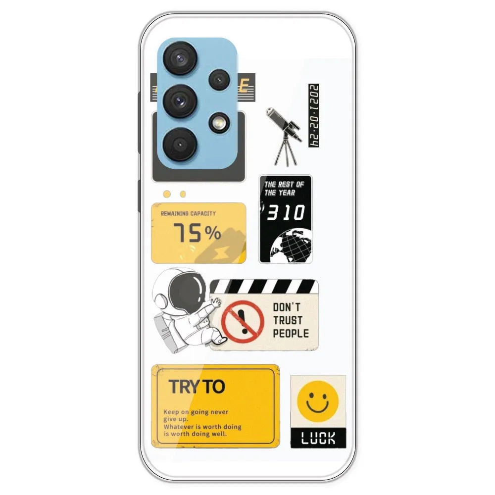 Space - Clear Printed Silicone Case For Samsung Galaxy A33