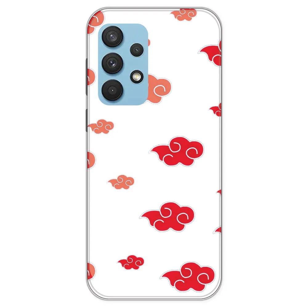 Red Clouds - Clear Printed Silicone Case For Samsung Galaxy A33