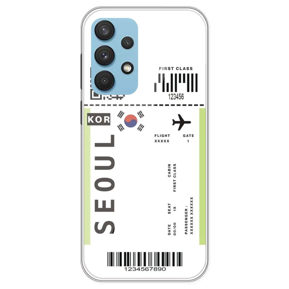 Seoul Ticket - Clear Printed Silicone Case For Samsung Galaxy A33